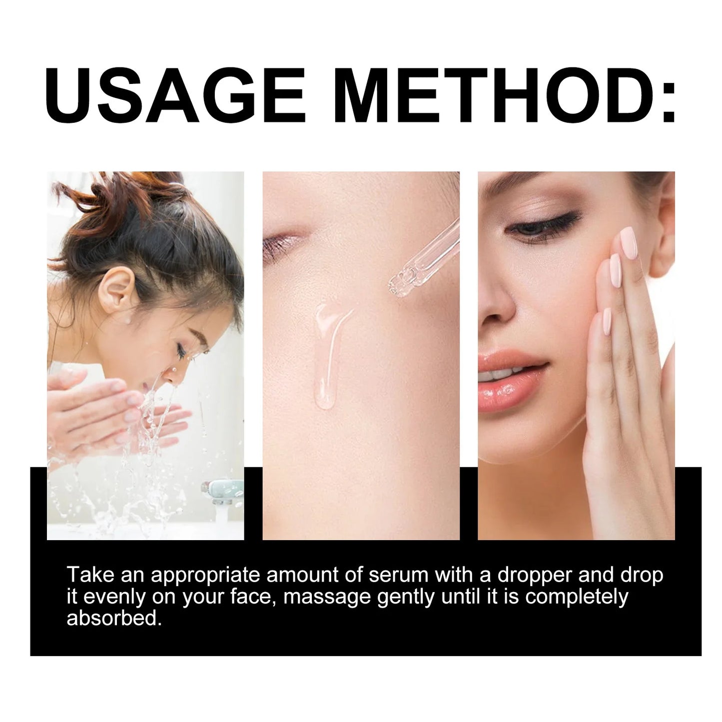 Vitamin C Facial Serum Wrinkle Remover Shrink Pores Anti Aging Lighten Spots Moisturizing Brightening Hyaluronic Acid Essence