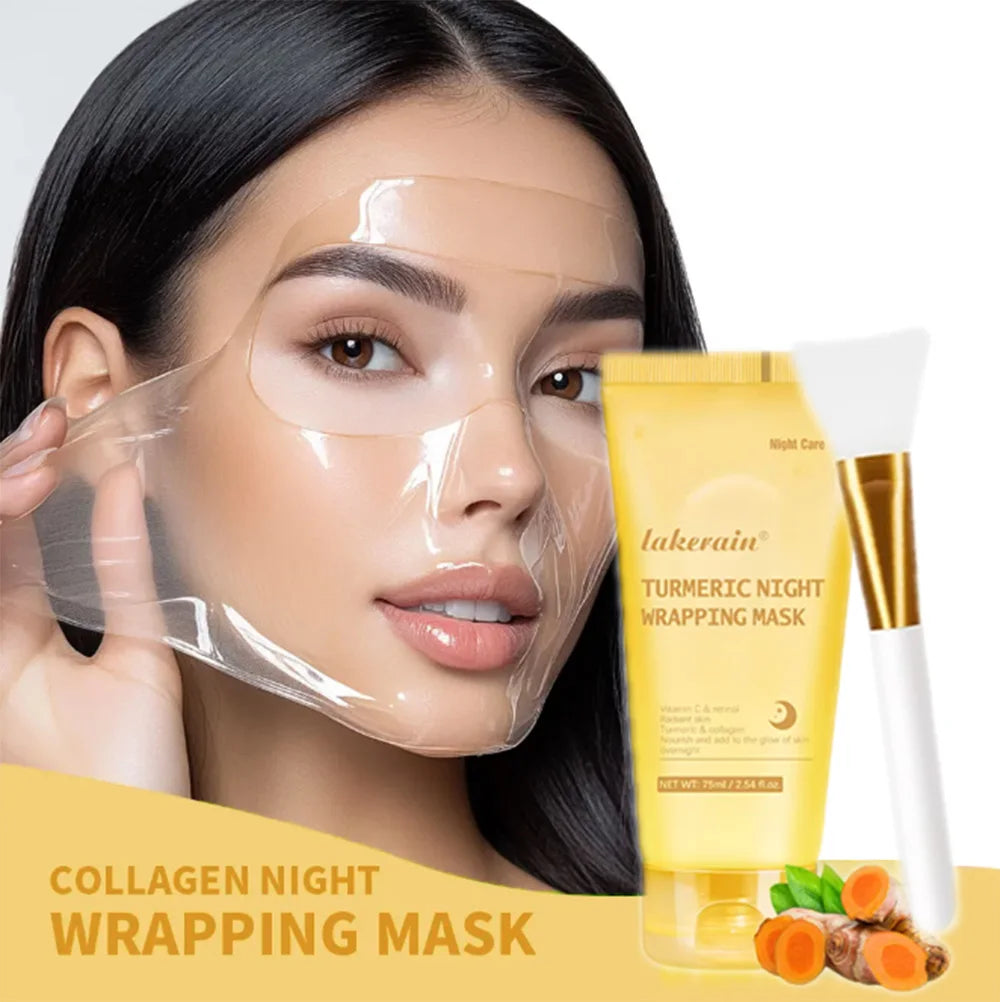 Mascarilla Facial de colágeno, paquete de envoltura nocturna, elasticidad, cuidado de hidratación, reduce la flacidez, Colágeno Hidrolizado para