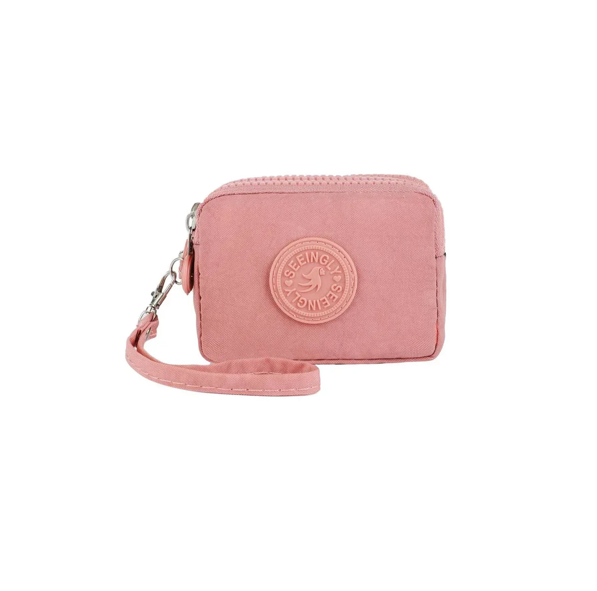 Mini monedero de nailon, bolso para llaves, billeteras para mujer con cremallera, impermeable, portátil, tarjetero de tres capas, bolso para mujer y niña, bolso para auriculares