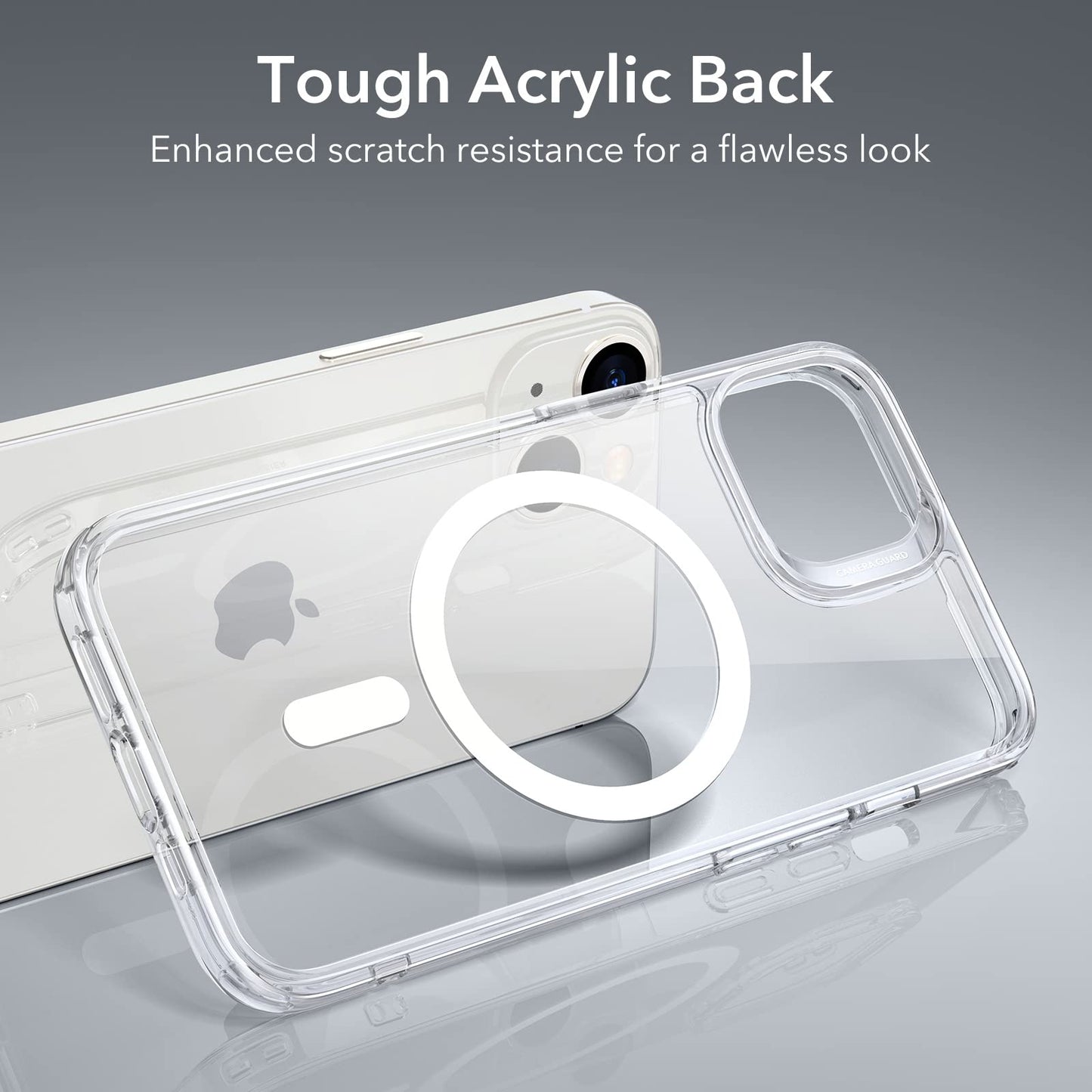 iPhone 14 Case/iPhone 13 Case, Compatible with MagSafe, Shockproof Military-Grade Protection, Magnetic Phone Case for iPhone 14/13, Classic Hybrid Case (HaloLock), Clear