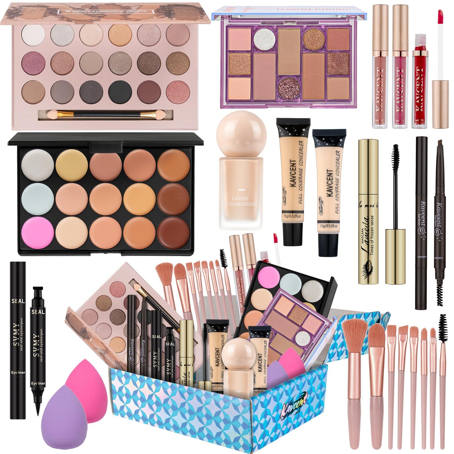 Makeup Kit for Women Full Kit Makeup Kits for Teens Teenager Makeup Gift Set for Teens Women Eyeshadow FoundationTeen Makeup Kit Makeup Sets