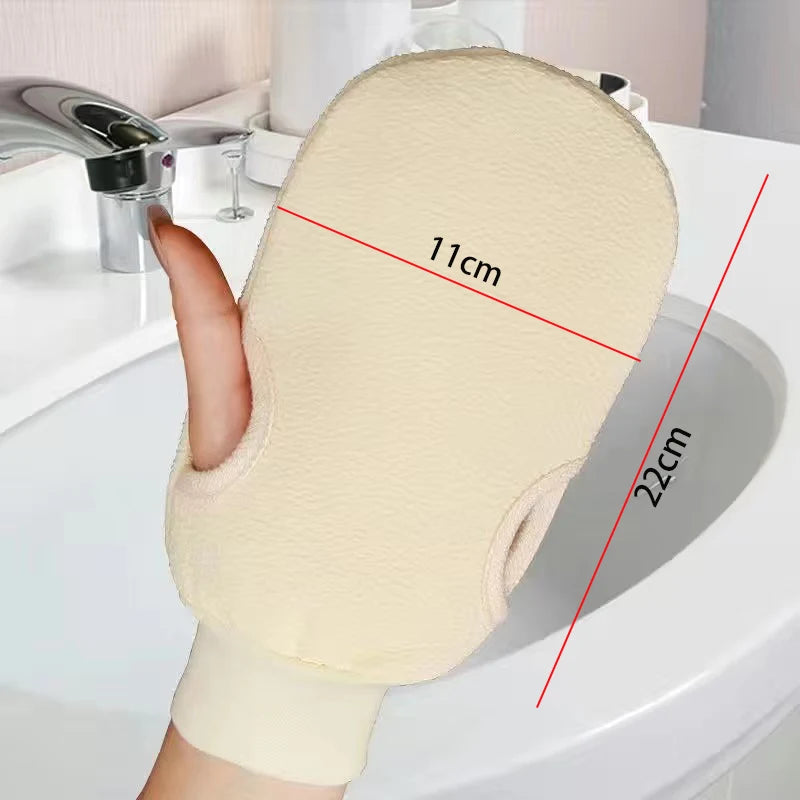 Guantes de ducha exfoliantes reversibles, guantes exfoliantes para el cuerpo, herramientas de limpieza, toalla de baño, productos de baño, exfoliante de espalda, 2 uds./6 uds./12 Uds.