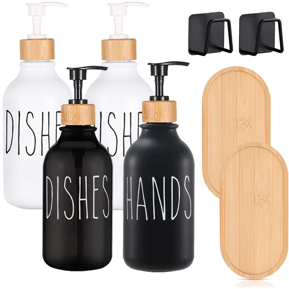 Multipurpose Soap Bottle with Bamboo Pump