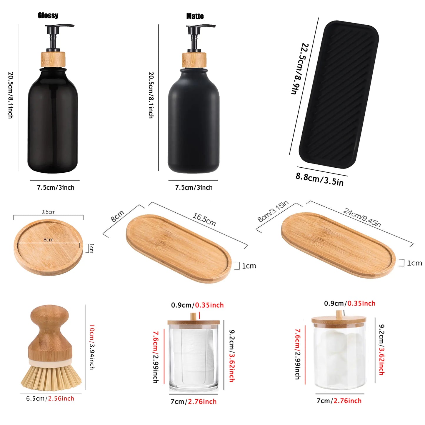 Multipurpose Soap Bottle with Bamboo Pump