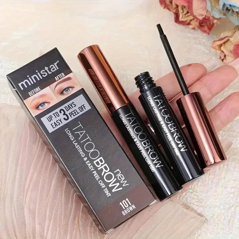 Tinte de Gel para cejas semipermanente, resistente al agua, a prueba de transferencia, para cejas de aspecto más completo y definido, 1 unidad