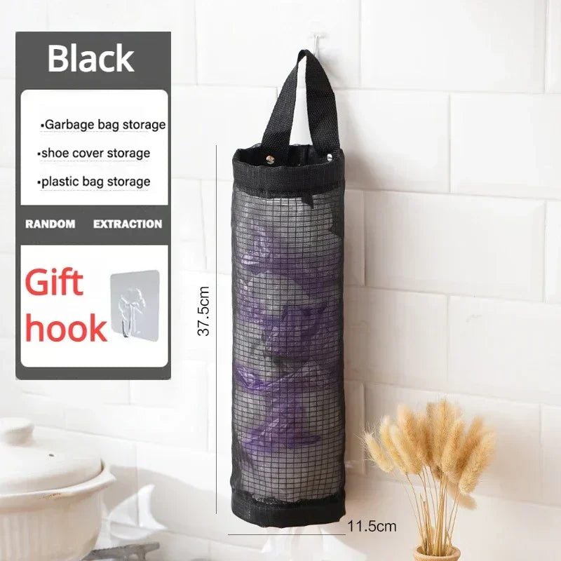 Grocery Bag Holder Plastic Bag Holder Dispenser Hanging Storage Trash Garbage Bag Kitchen Garbage Organizer