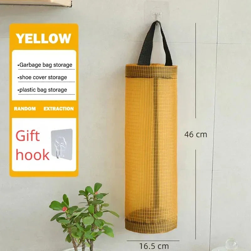 Grocery Bag Holder Plastic Bag Holder Dispenser Hanging Storage Trash Garbage Bag Kitchen Garbage Organizer