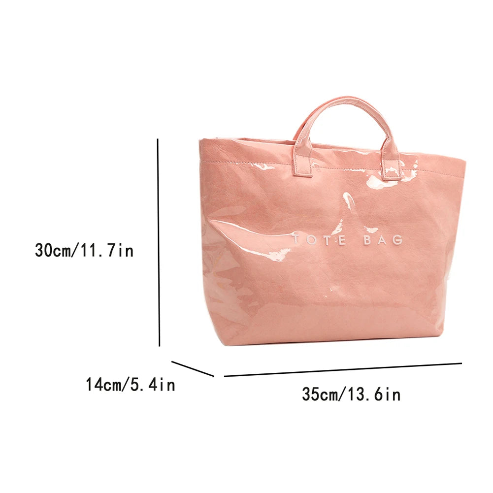 2025 New Large Handle Bag Fashion  Hot Sale Waterproof Handbag Classic Solid Tote Bags