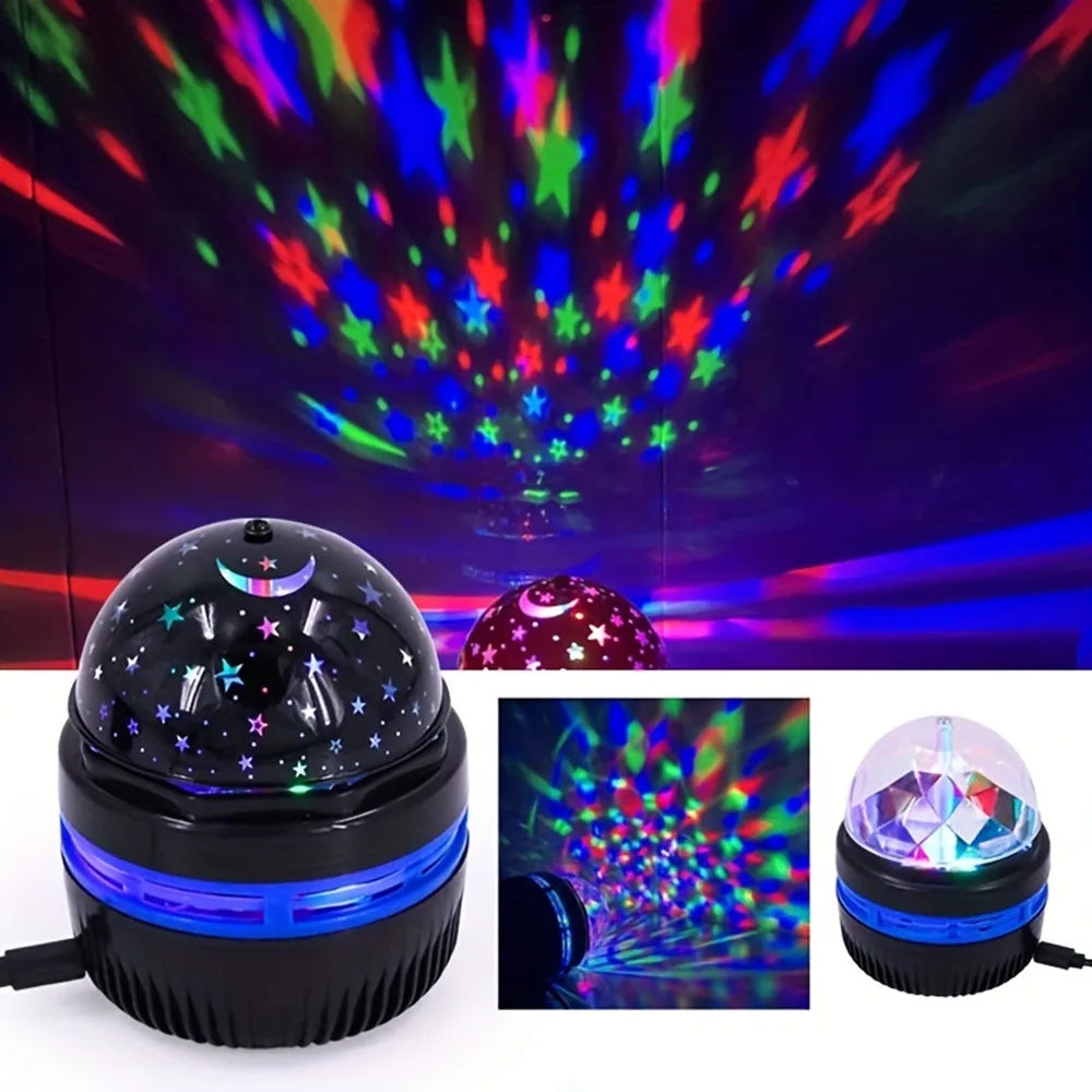 Sky Galaxy Lamp Projector LED Night Light Remote Control Sound Active 5V USB Charging 7 Modes for Kids Room  Party Decor