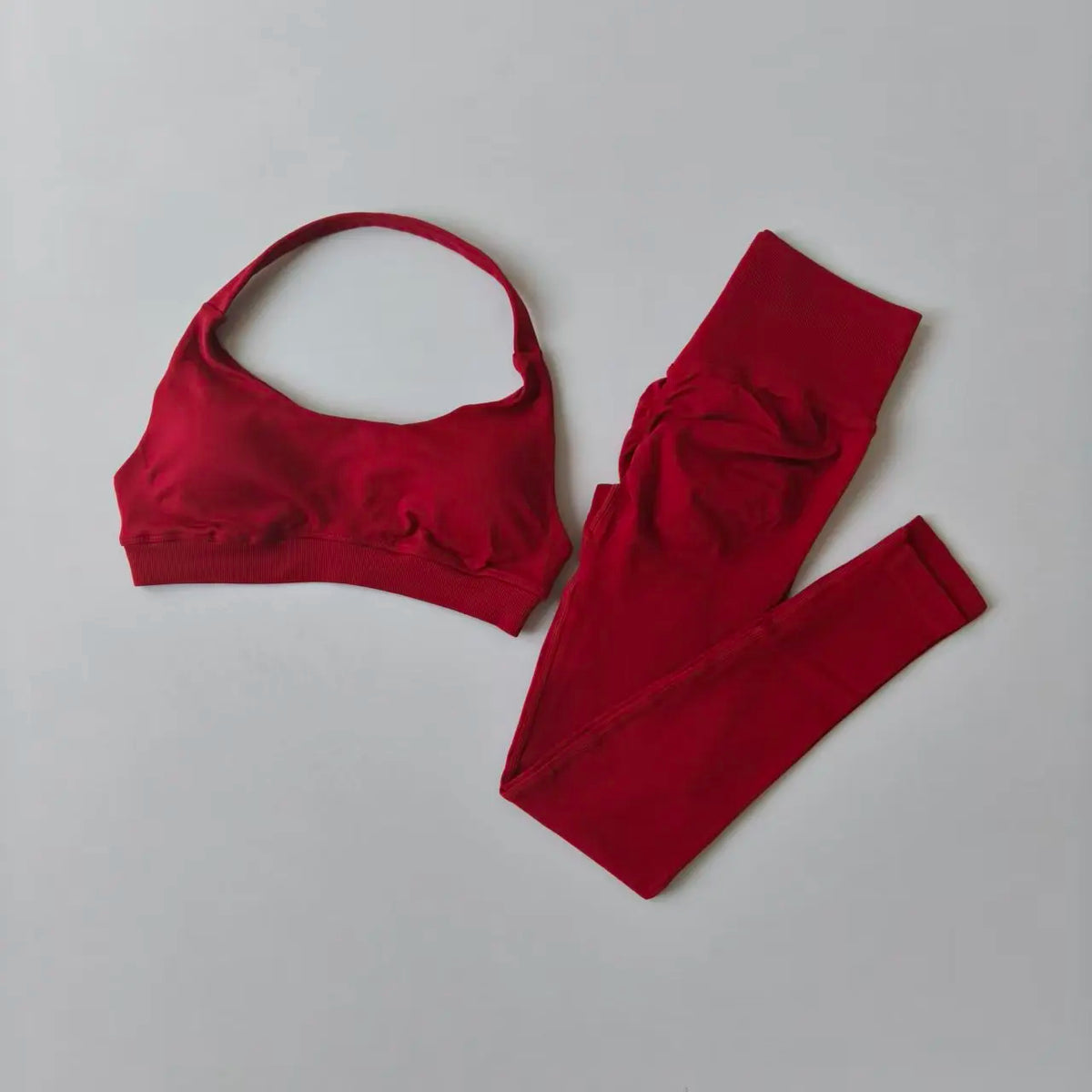 Traje de Yoga sin costuras para mujer, Sujetador deportivo con espalda de belleza, lencería, glúteos de melocotón, mallas de cintura alta para Fitness, traje de Yoga para gimnasio, conjunto de Pilates