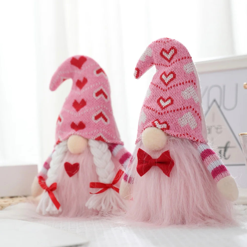 Faceless Gnome Plush Doll for Wedding Valentines Day Decorations for Mother's Day Home Desktop Ornament Xmas New Year Gifts