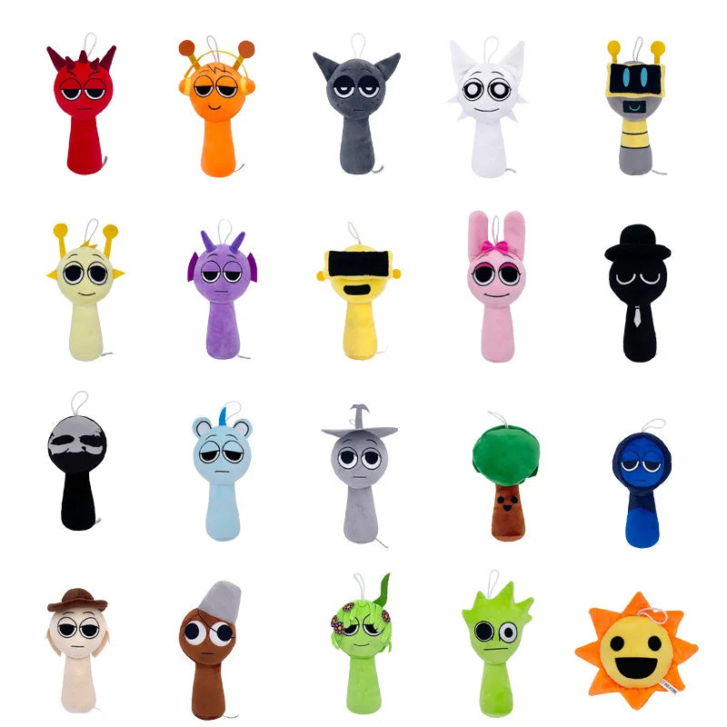 20 estilos Sprunki juguetes de peluche Sprunki muñeco de peluche Sprunki juego almohada niños regalos de cumpleaños muñecos de peluche regalo de Navidad