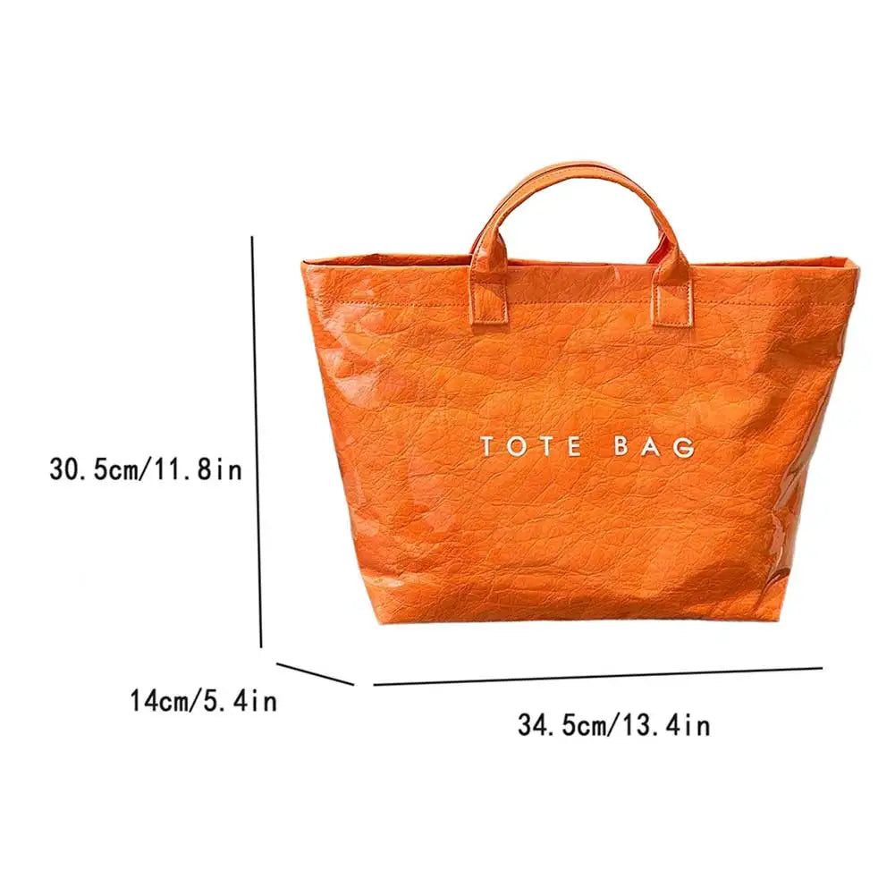 2025 New Large Handle Bag Fashion  Hot Sale Waterproof Handbag Classic Solid Tote Bags