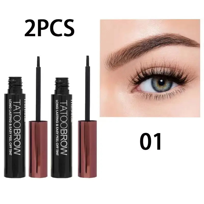Tinte de Gel para cejas semipermanente, resistente al agua, a prueba de transferencia, para cejas de aspecto más completo y definido, 1 unidad