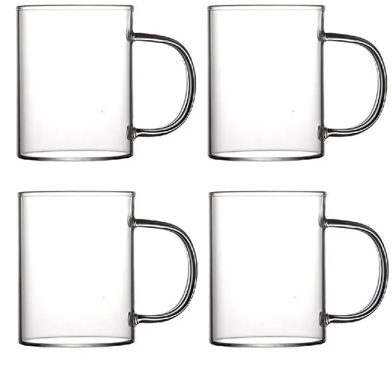 coffe Heat-Resistant Transparent Glass with Handle Water, tea, juice