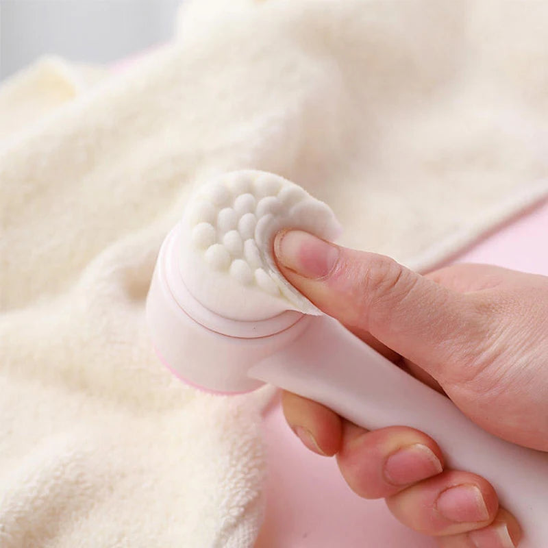 Cepillo de limpieza Facial de silicona doble 3D, cepillo Facial de masaje Manual, exfoliante de cerdas suaves, cepillo de lavado de cara de doble cara