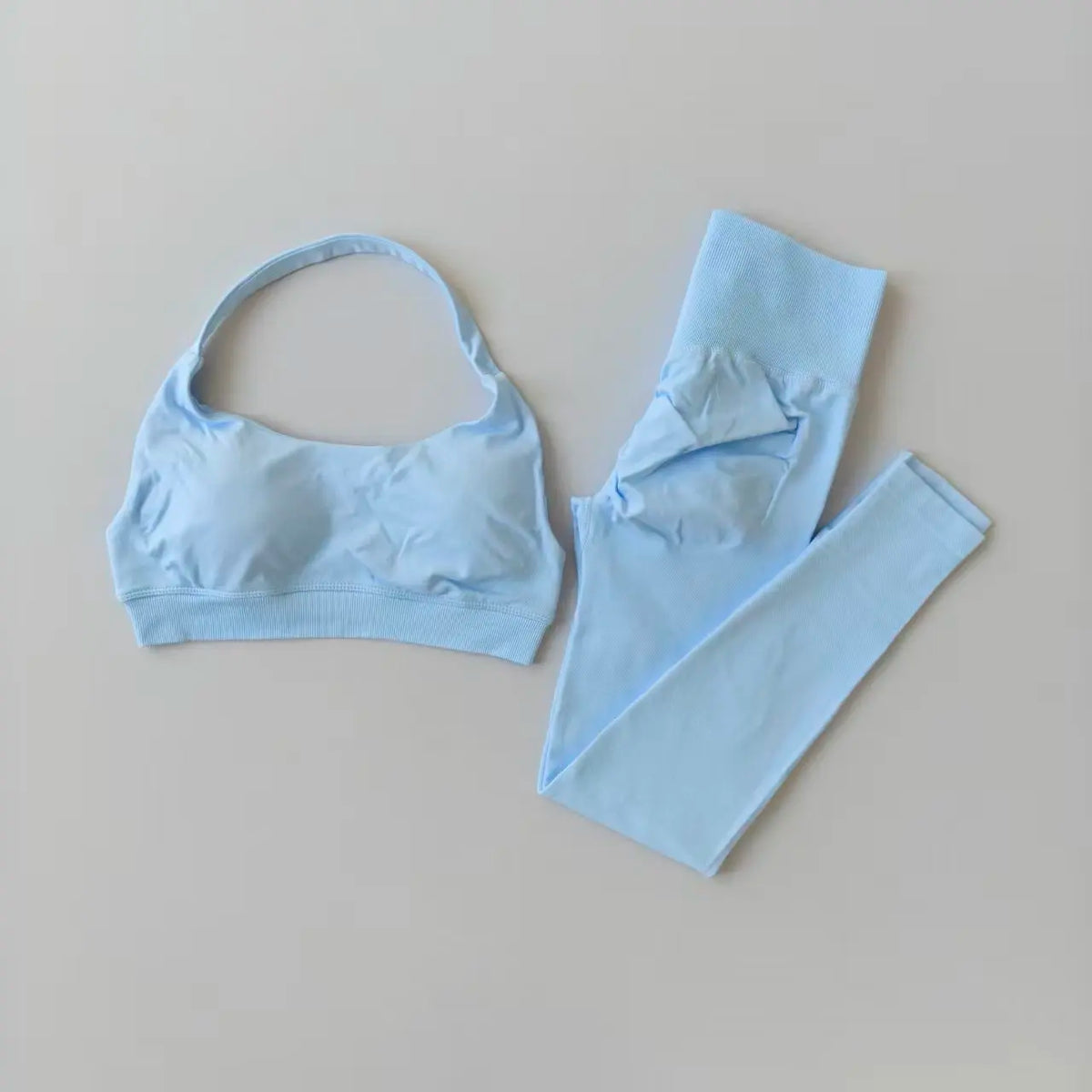 Traje de Yoga sin costuras para mujer, Sujetador deportivo con espalda de belleza, lencería, glúteos de melocotón, mallas de cintura alta para Fitness, traje de Yoga para gimnasio, conjunto de Pilates