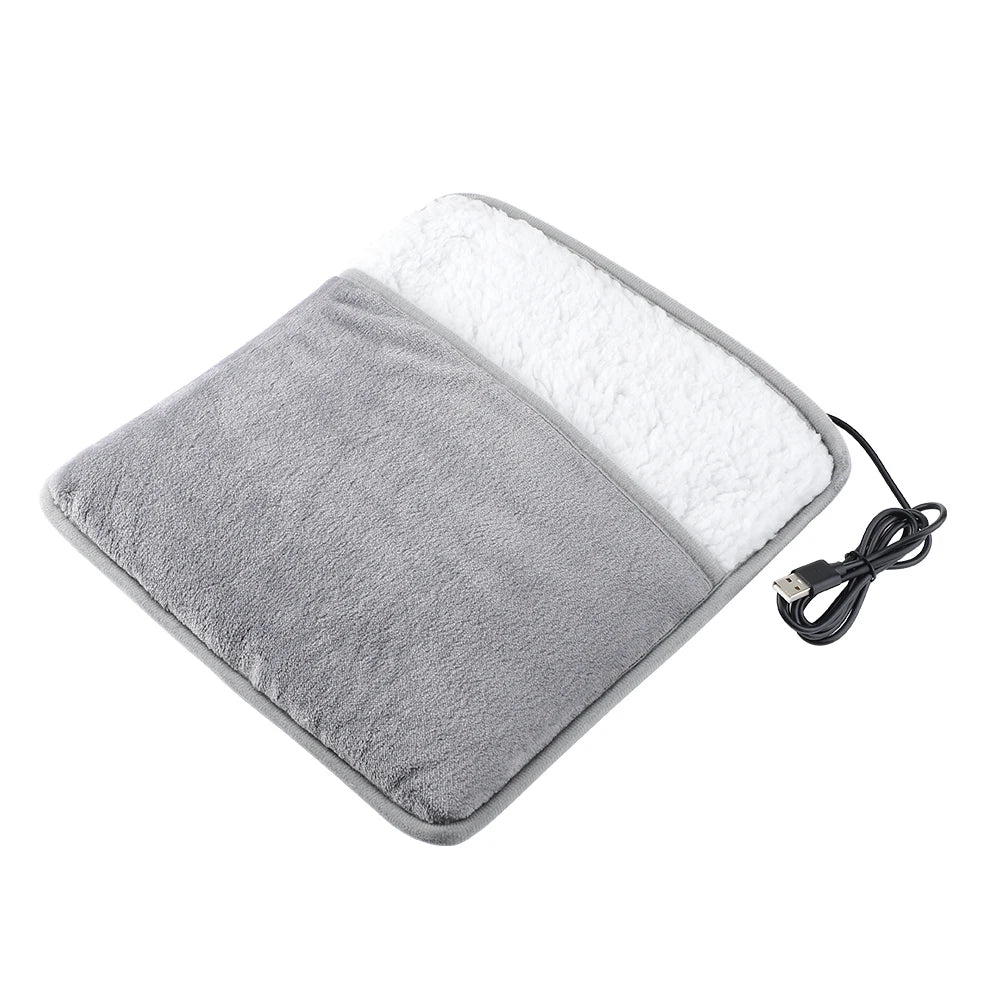 Foot Heating Pad USB Charging Soft Plush Washable Foot Warmer Heater Improve Sleeping Household Foot Warming Mat