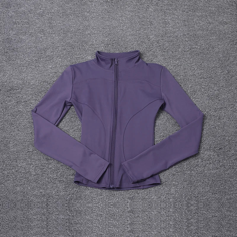 Chaqueta deportiva para mujer, camisa de manga larga, abrigo de entrenamiento, ropa de entrenamiento de gimnasia, ropa deportiva de Yoga