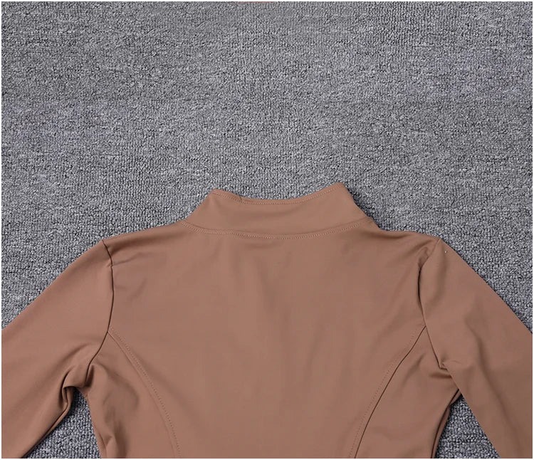 Chaqueta deportiva para mujer, camisa de manga larga, abrigo de entrenamiento, ropa de entrenamiento de gimnasia, ropa deportiva de Yoga