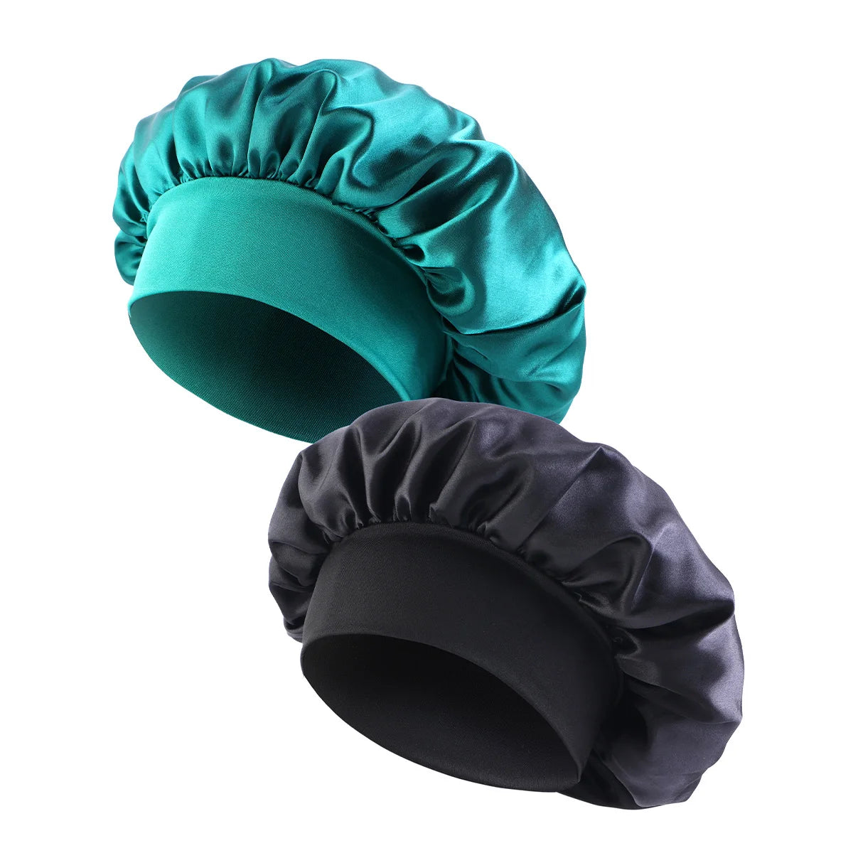 Nuevo gorro de dormir de ala ancha de satén, gorro sedoso para dormir, gorro para dormir con banda suave elástica, gorro de estilismo, herramienta para envolver el cabello