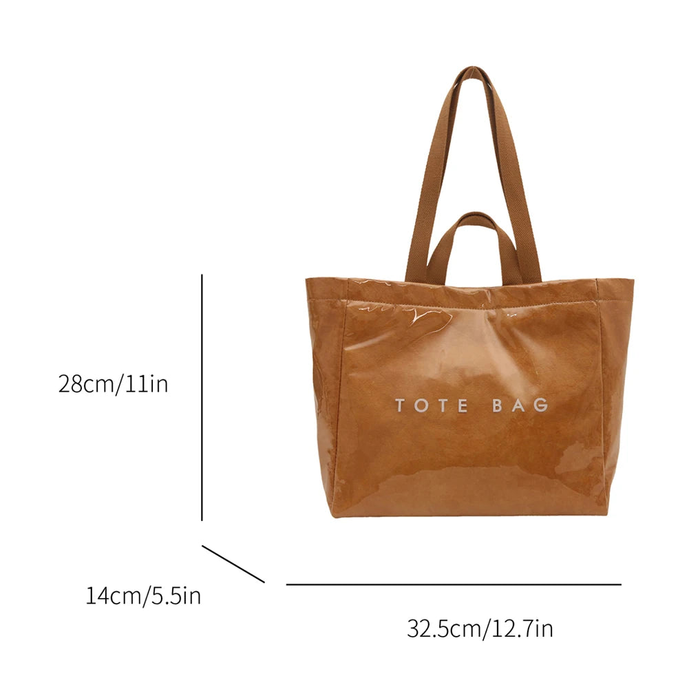 2025 New Large Handle Bag Fashion  Hot Sale Waterproof Handbag Classic Solid Tote Bags