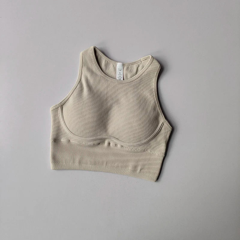 Sports Underwear Integrated Fixed Chest Pad for Women's Yoga Suit Vest Tight and Slimming Fitness Bra I-shaped Back Bra Clothes