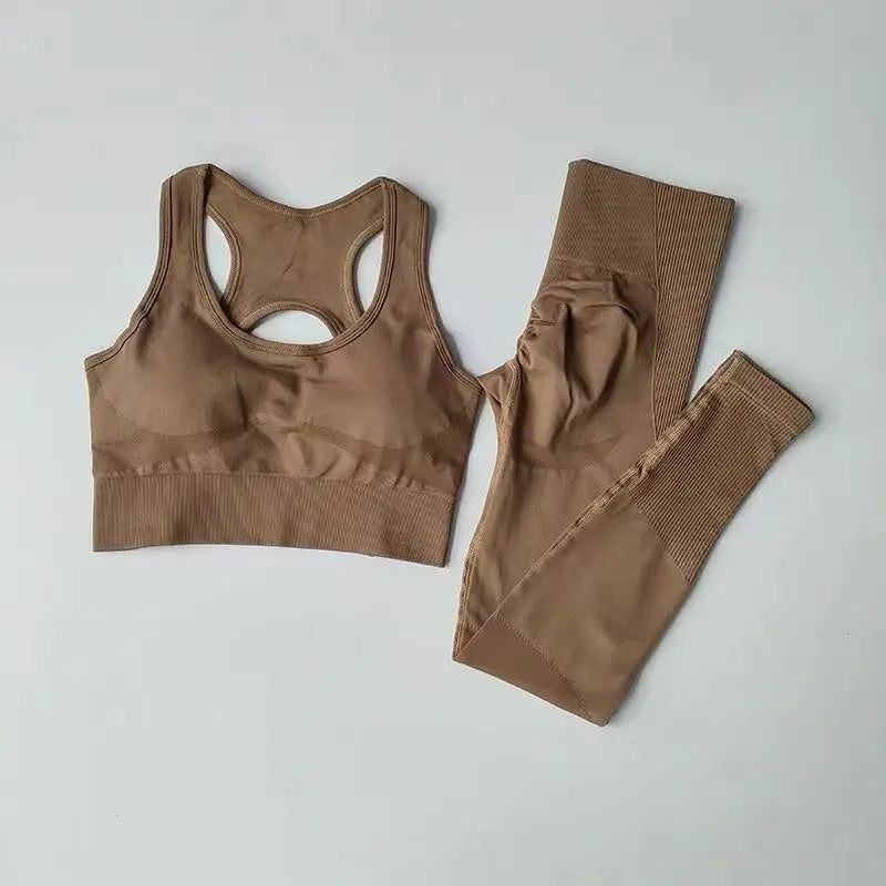 Conjunto de Sujetador deportivo para mujer, camiseta sin mangas profesional para Fitness, mallas para correr a prueba de golpes, traje de Yoga, ropa con sujetador trasero bonito, 2 uds.