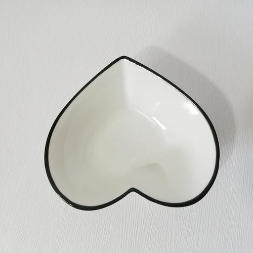 Ceramic Heart Plate Kitchen Cooking Dishes Lovers Tableware Special-shaped Plate Kitchen Utensils Porcelain New