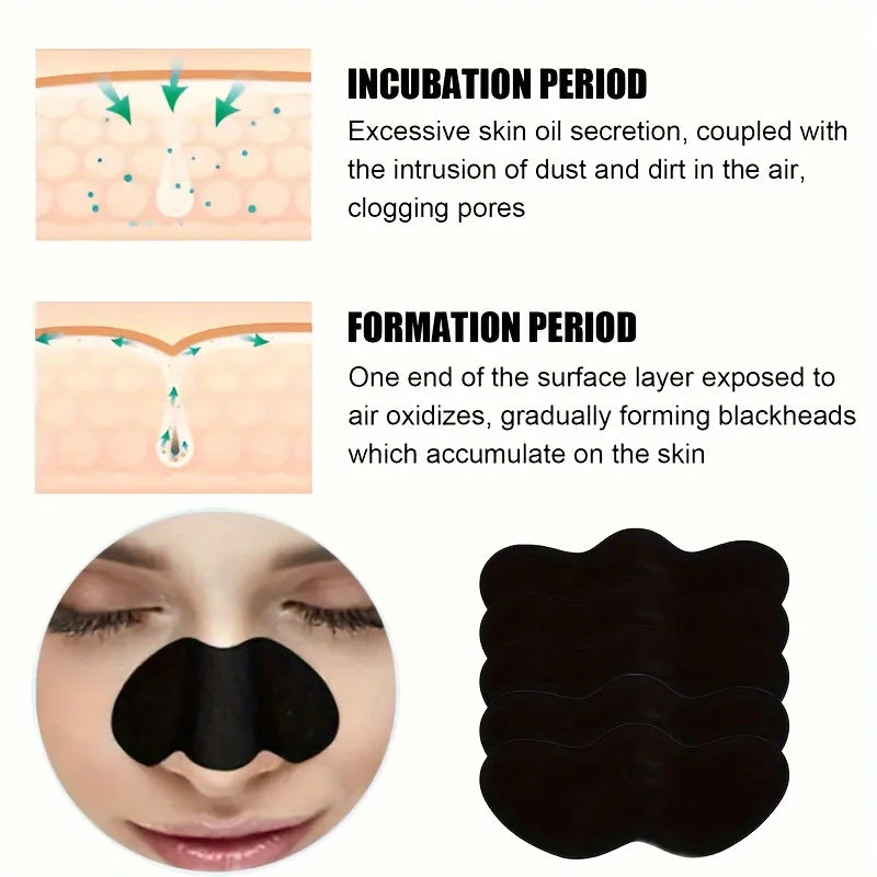 10/50/100 Pieces Deep Cleansing Blackhead Remover Patches - Effective Nose Spots Facial Spot Cleansing for Blackheads and Pores