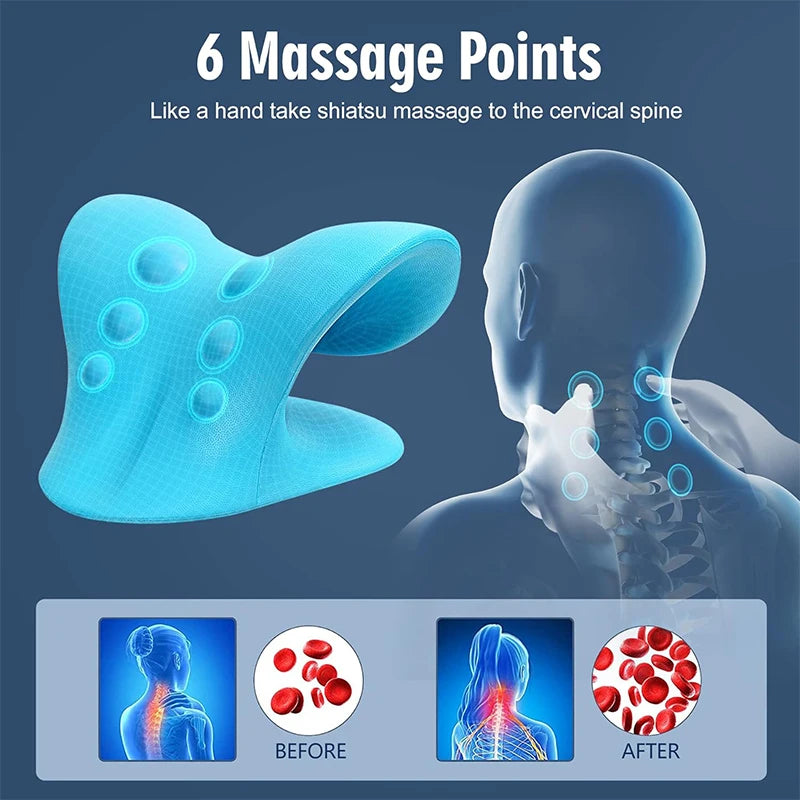 Cervical Spine Massage Pillow U Shaped Pillow Gravity Shiatsu Cervical Massage Pillow Neck and Shoulder Repair Neck Relaxation