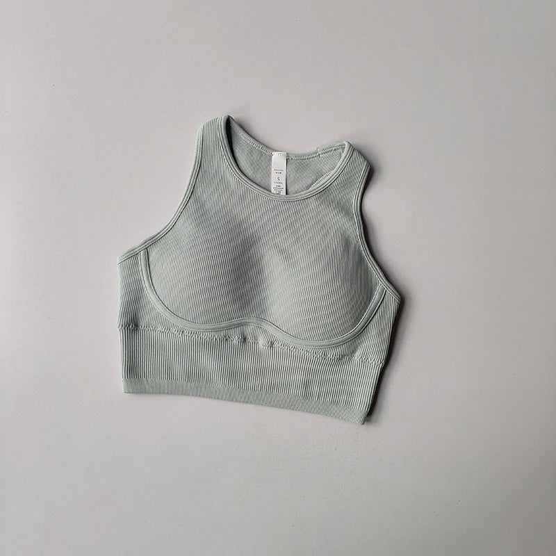 Sports Underwear Integrated Fixed Chest Pad for Women's Yoga Suit Vest Tight and Slimming Fitness Bra I-shaped Back Bra Clothes