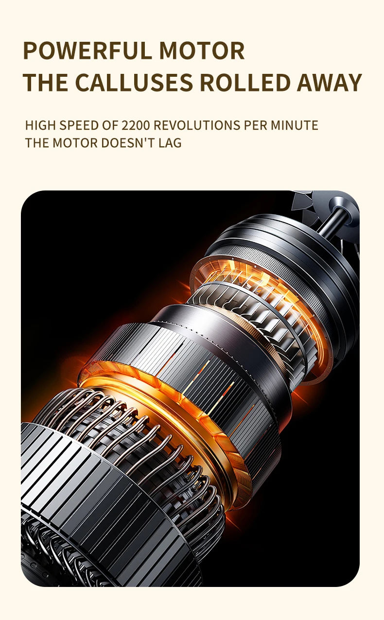 Amoladora de pies eléctrica automática, frotamiento de callos de pies, pedicura, eliminador de callos de piel muerta para máquina de belleza de pies