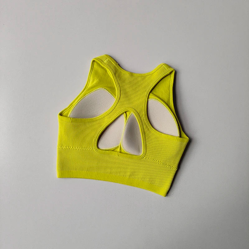 Sports Underwear Integrated Fixed Chest Pad for Women's Yoga Suit Vest Tight and Slimming Fitness Bra I-shaped Back Bra Clothes