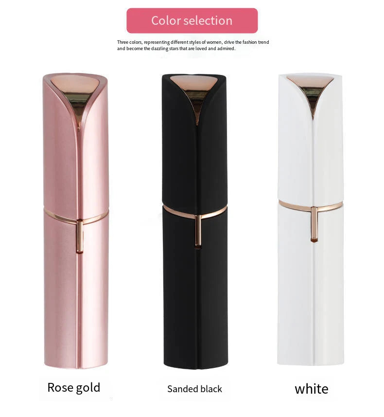 Depiladora eléctrica en forma de lápiz labial, moldeador de cejas, dispositivo de depilación para mujer, Mini instrumento de depilación Facial, vello Facial