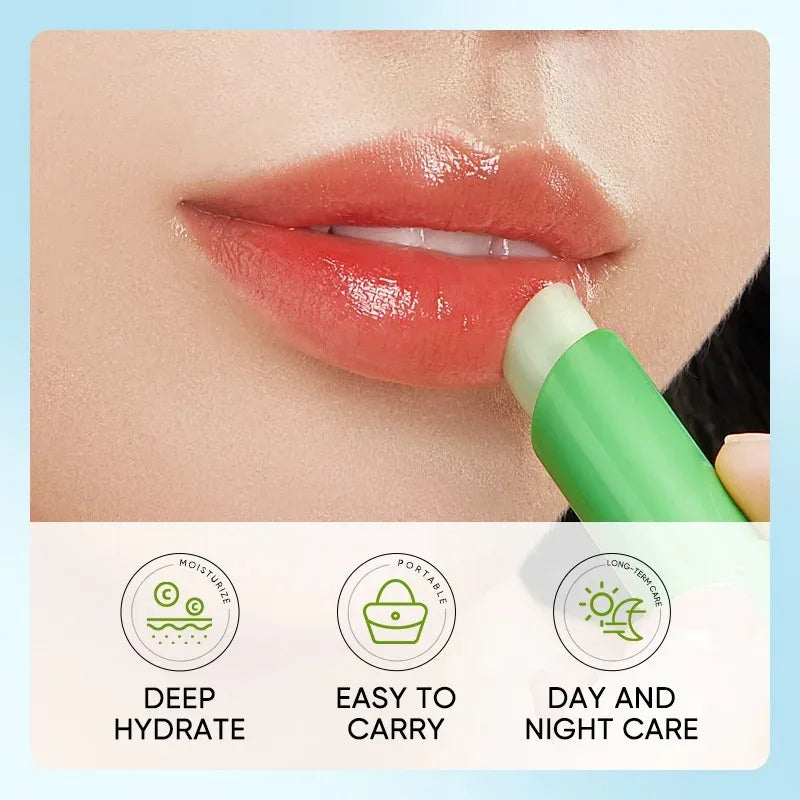 Bálsamo labial de aloe nutritivo, refrescante, hidratante e hidratante que previene grietas y reparar los labios suaves no irritantes
