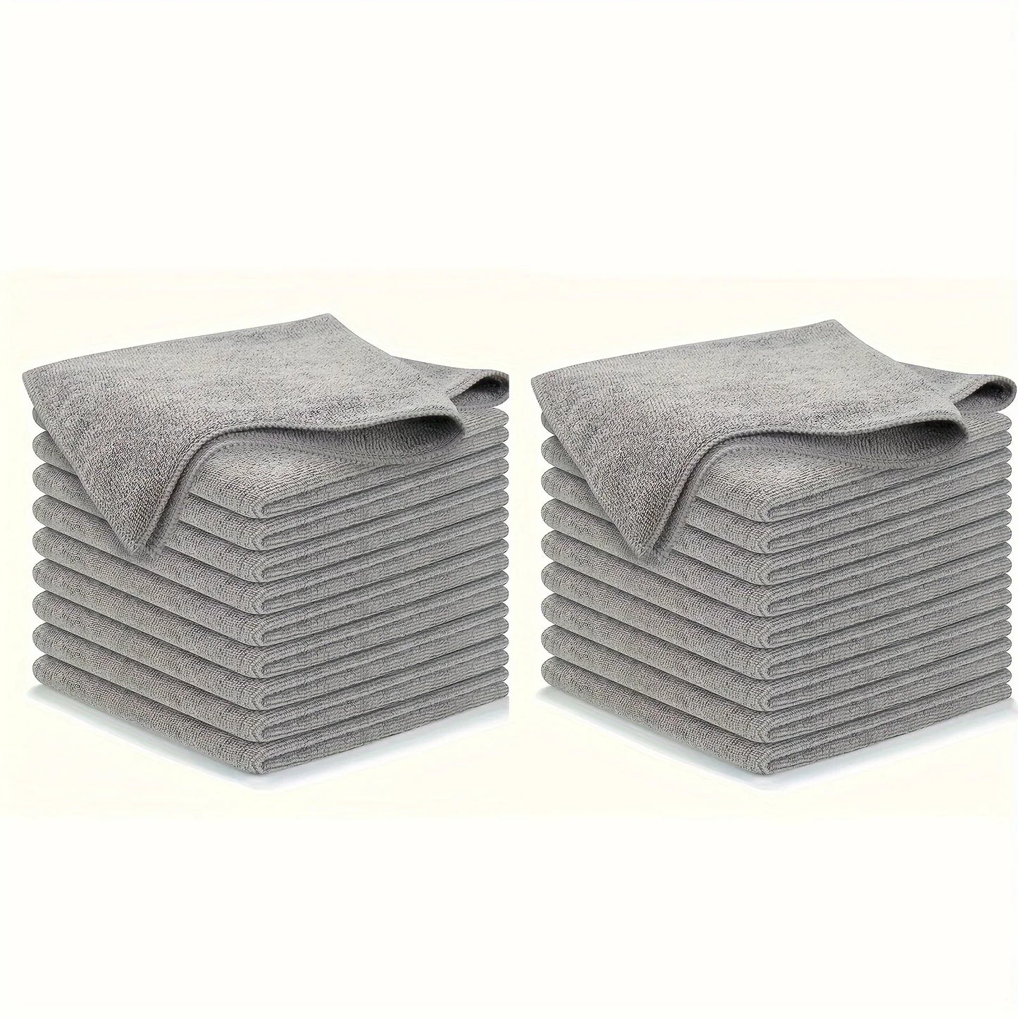 Kitchen Towel, Ultra-fine Fiber Light Gray Cleaning Cloth Set, Absorbent, Soft And Stain-removing Cloth