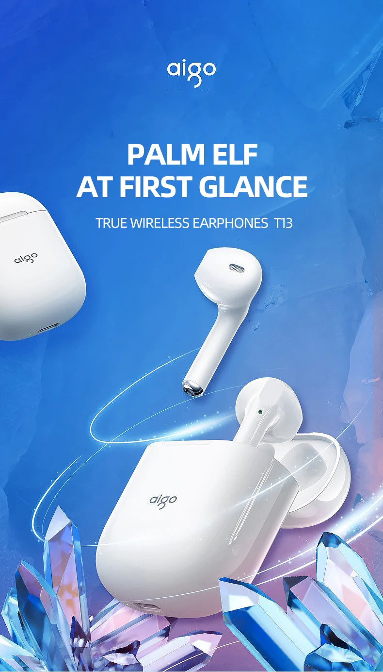 Earphones Bluetooth 5.3 TWS Wireless Earbuds Stereo Sports Headphones Dual HD Microphone Gaming Headset Earpods