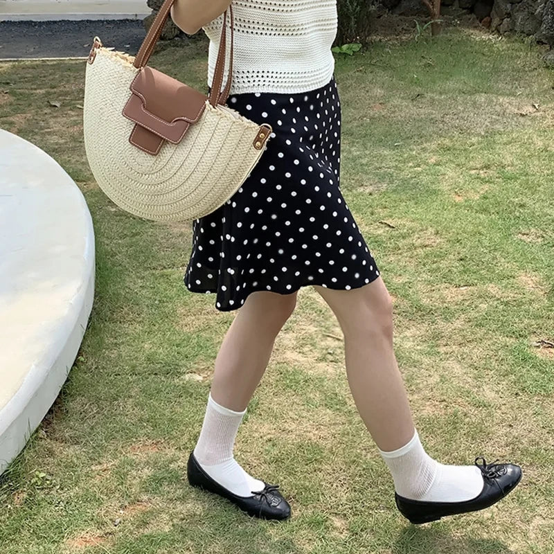 Round Straw Tote Bag Women Fashion Woven Bags Retro Hobo Boho Style Casual Shoulder Bags Summer Beach Bag Sac A Main