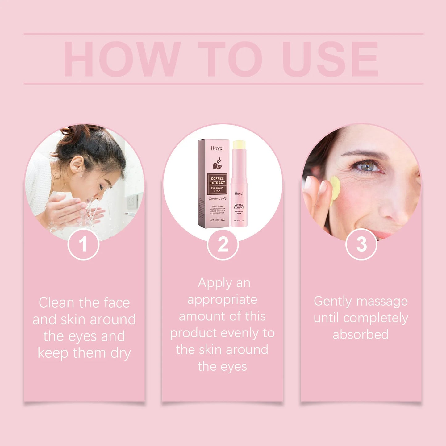 Caffeine Eye Cream Lifting Firming Anti Wrinkle Fade Fine Lines Remove Eye Bag Dark Circle Hydrating Moisturizing Eye Care Cream