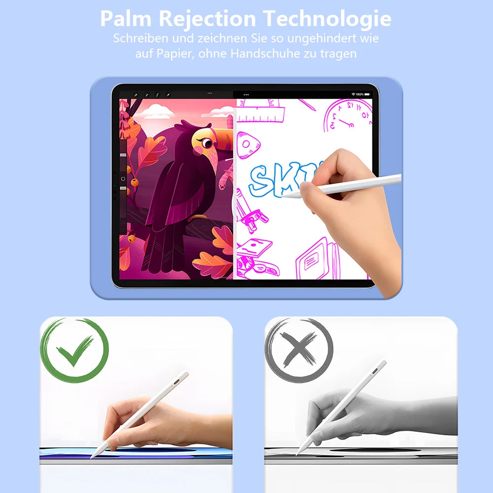 stylus Pen For Apple Pencil with LED Power Indicators Palm Rejection Touch Pencil for 2022 2021 2020 2019 2018 iPad pencil