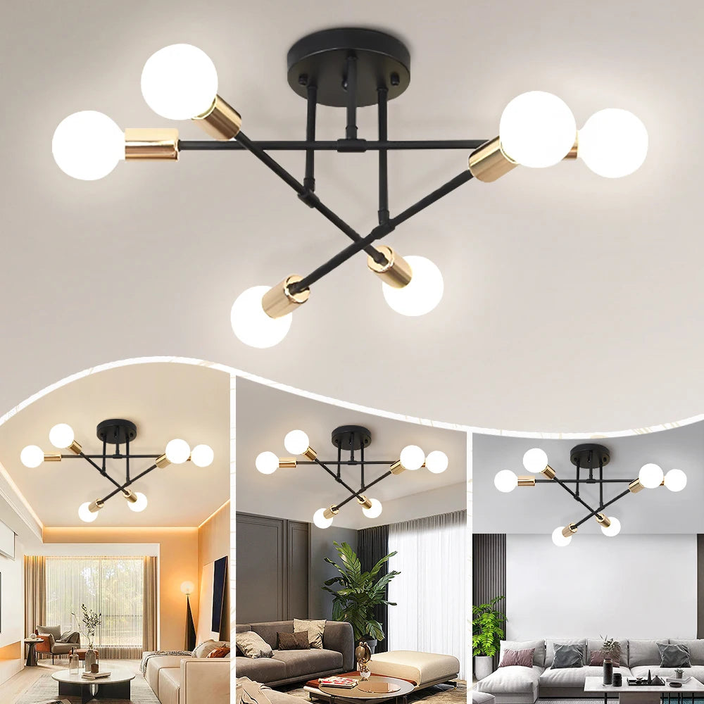 Chandelier LED Lights Home Decoration Interior Hanging Lustre Kitchen Dining Living Room Decor Pendant Lamps