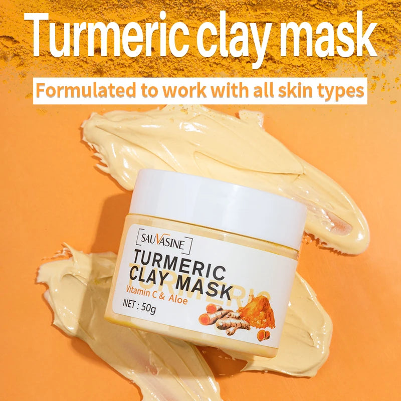 Turmeric Mud Mask Facial Purification Deep Cleansing Brightening Oil Control Beauty Anti-Acne Skincare Beauty-health Cerave