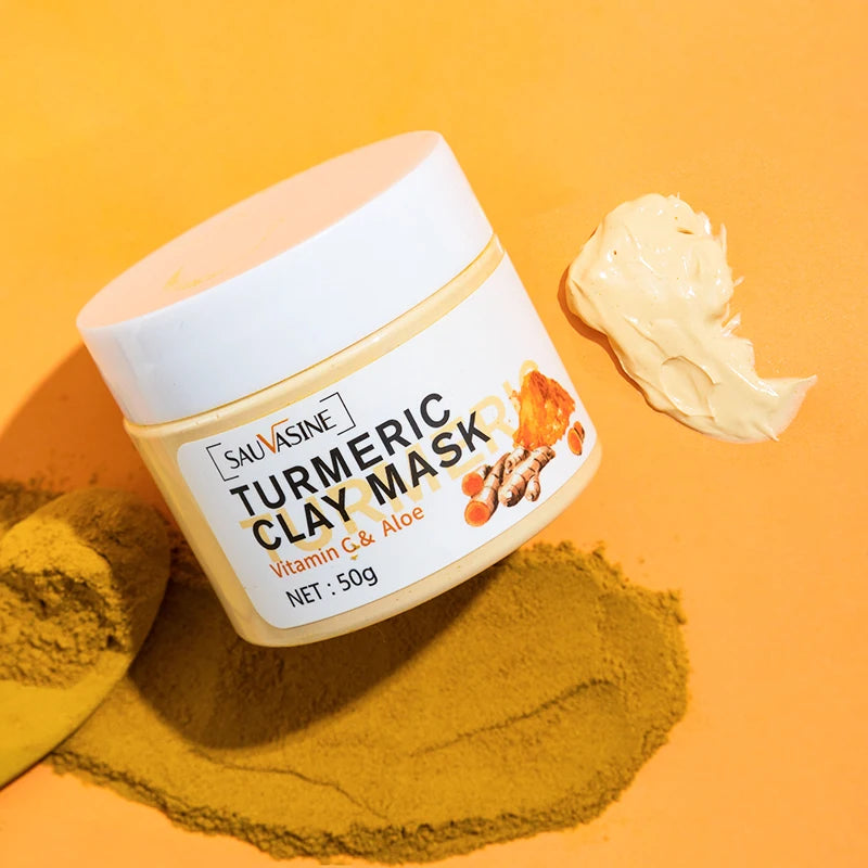 Turmeric Mud Mask Facial Purification Deep Cleansing Brightening Oil Control Beauty Anti-Acne Skincare Beauty-health Cerave