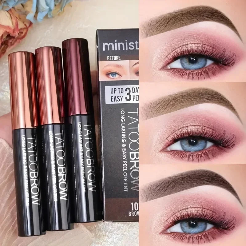 Tinte de Gel para cejas semipermanente, resistente al agua, a prueba de transferencia, para cejas de aspecto más completo y definido, 1 unidad
