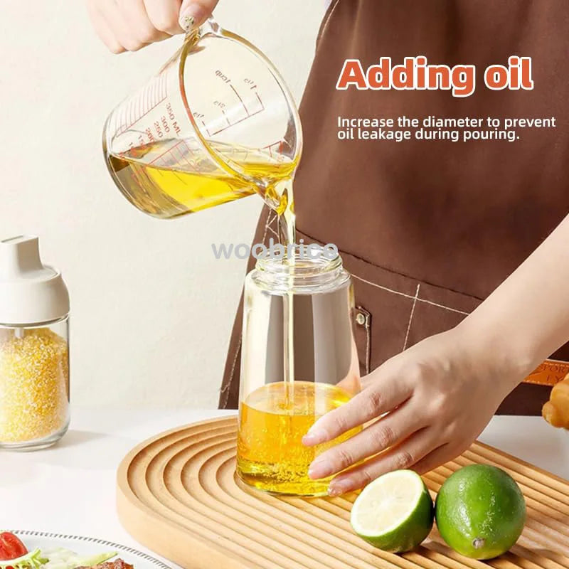 2in1 Kitchen Spray Oil Dispenser 500ml Oil  Sprayer Polisher for Air Fryer Salad Grilling Roasting Cooking Kitchen Acceesories