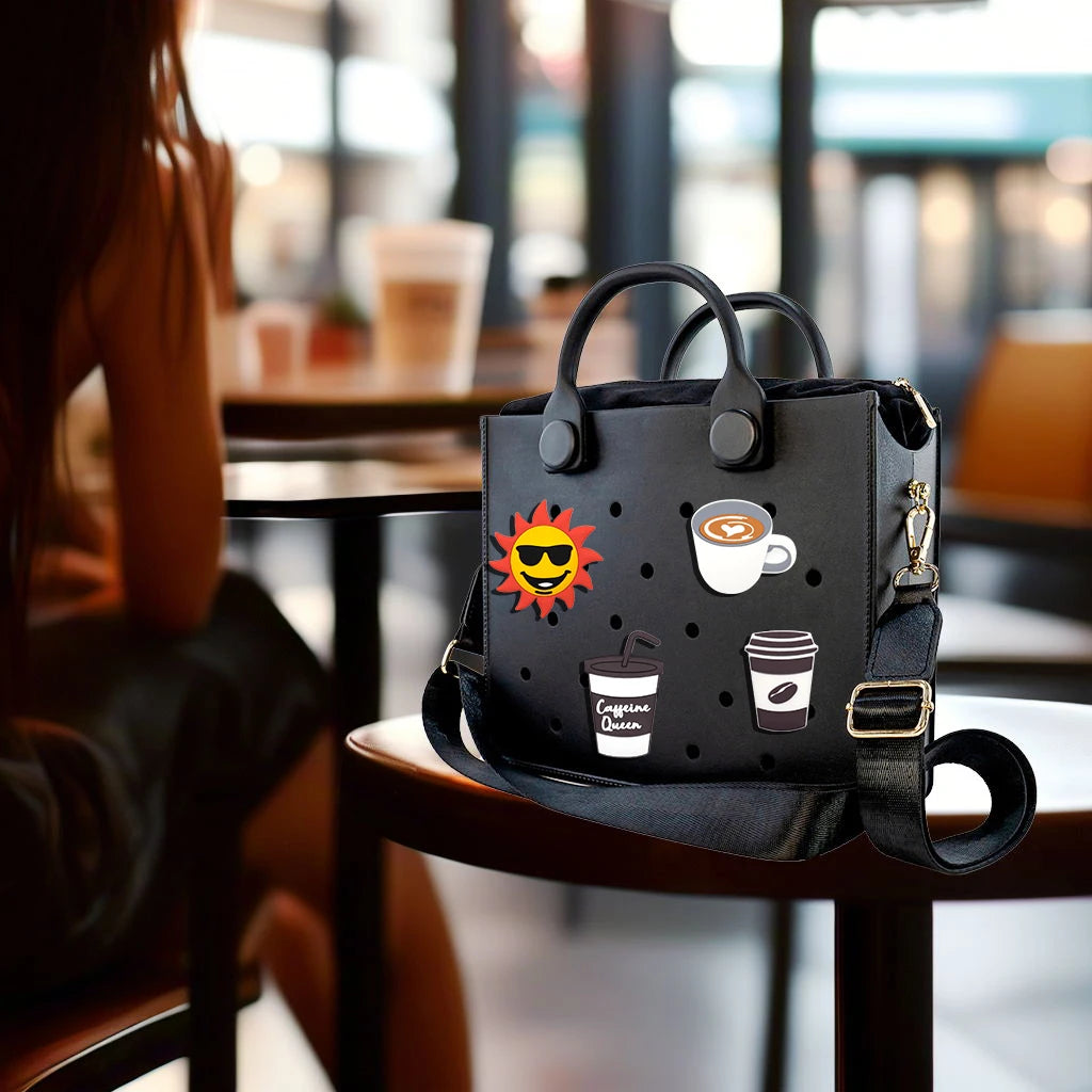 1pcs Bag Charms Coconut Lemon Bag Accessories Coffee Duck Flower Flamingos Beach Tote Bag Pink Decoration Decorative Gifts