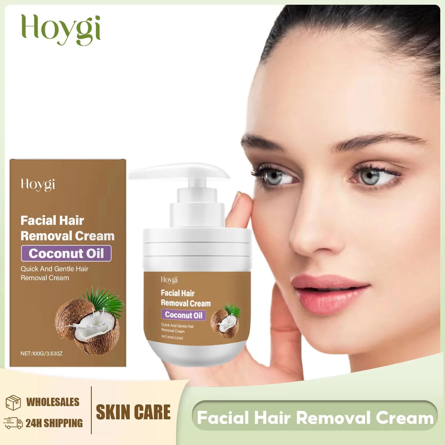 Face Hair Removal Cream Painless Not Stimulating Reduce Redness Soothing Growth Inhibitor Smoothing Body Armpit Depilatory Cream
