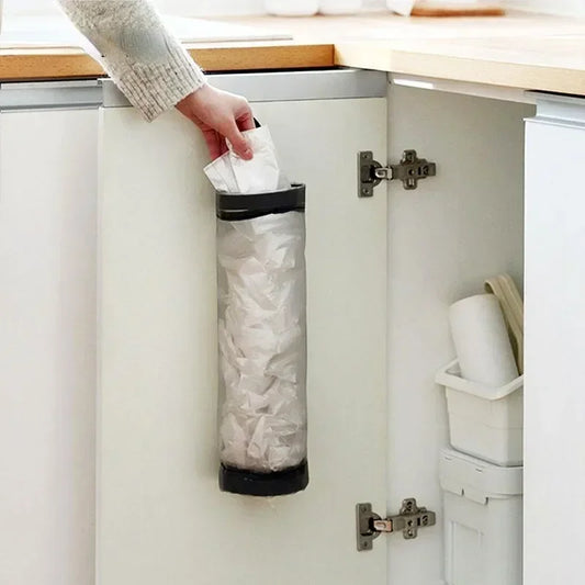 Grocery Bag Holder Plastic Bag Holder Dispenser Hanging Storage Trash Garbage Bag Kitchen Garbage Organizer