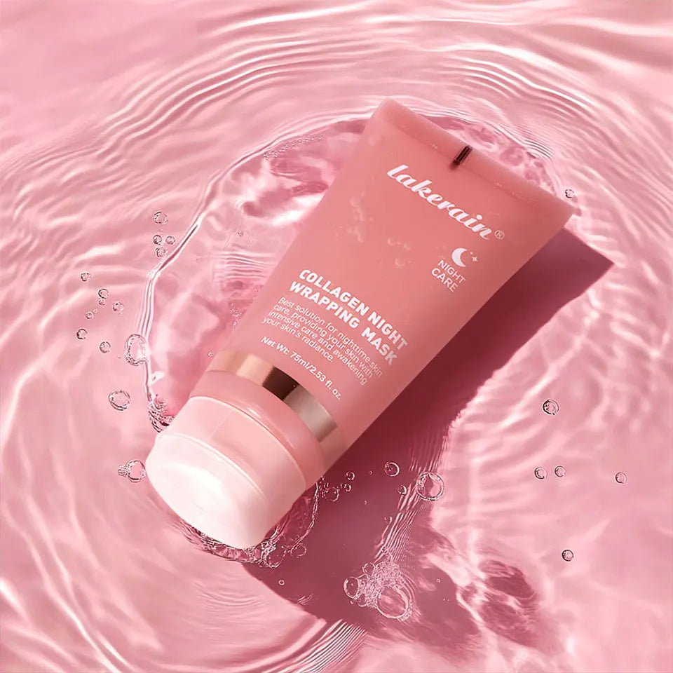 Mascarilla Facial de colágeno, paquete de envoltura nocturna, elasticidad, cuidado de hidratación, reduce la flacidez, Colágeno Hidrolizado para